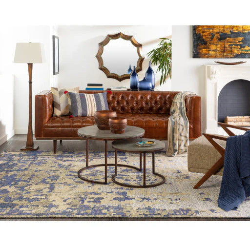 Surya Aaron Modern Gray Wood & Metallic Copper Nesting Coffee Tables ARN-001 - Image 3