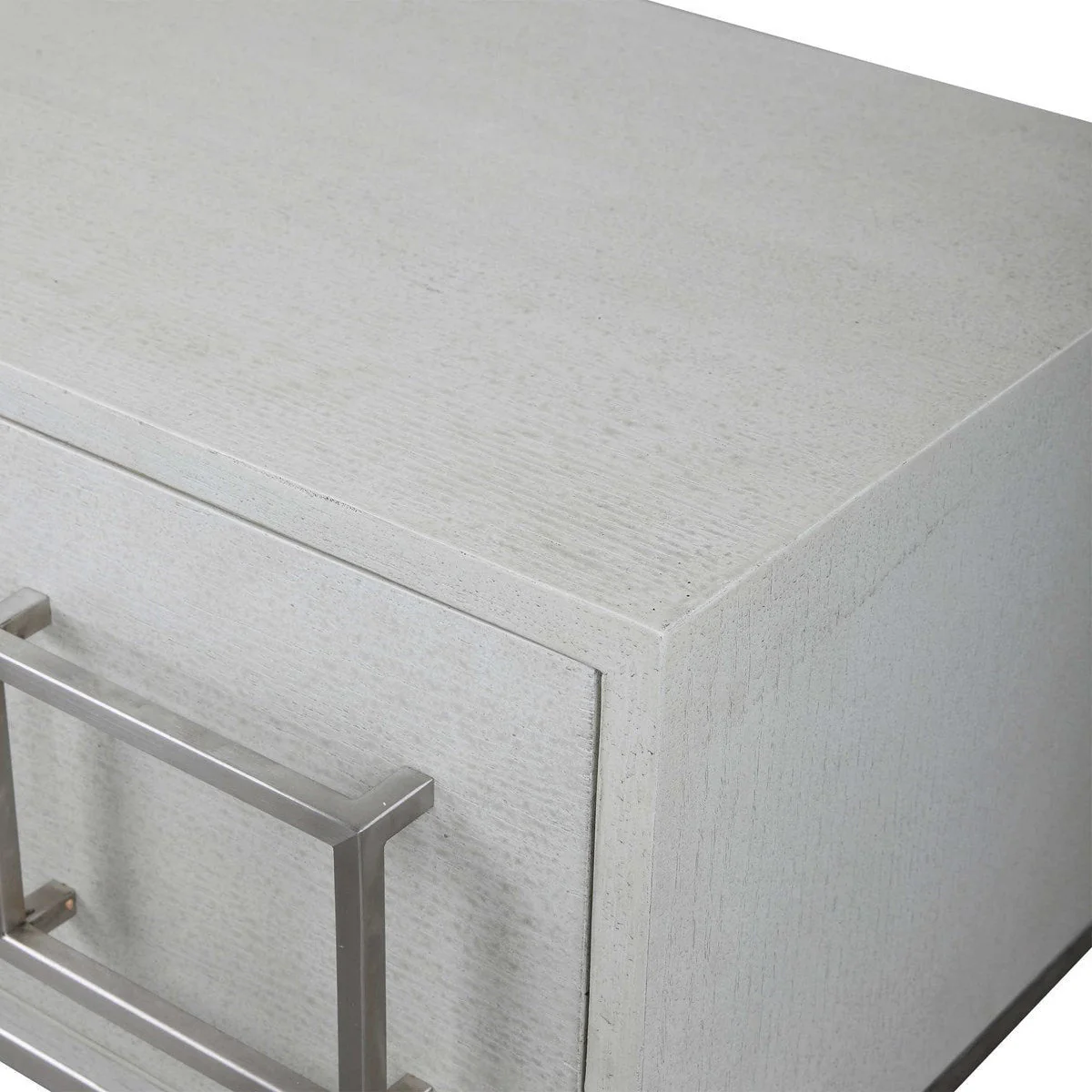 Uttermost Abaya White With Gray Distressing Modern Console Table - Image 8