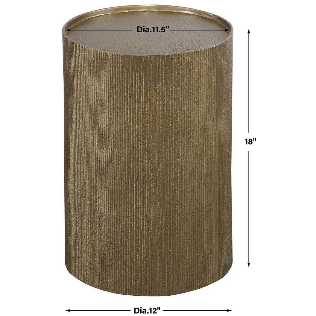 Uttermost Adrina Antiqued Gold Round Modern Accent Table - Image 5