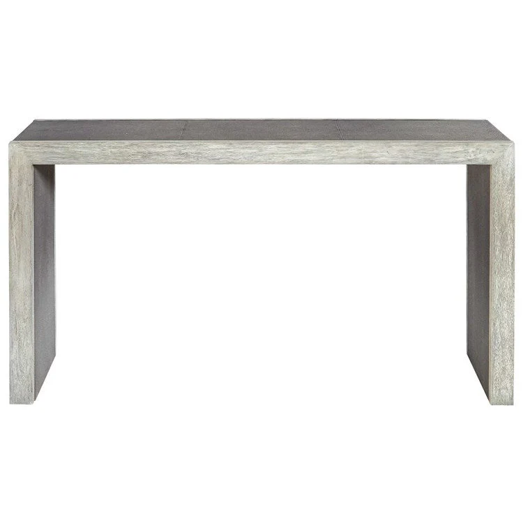 Uttermost Aerina Gray Distressed Wood Rustic Modern Console Table - Image 2