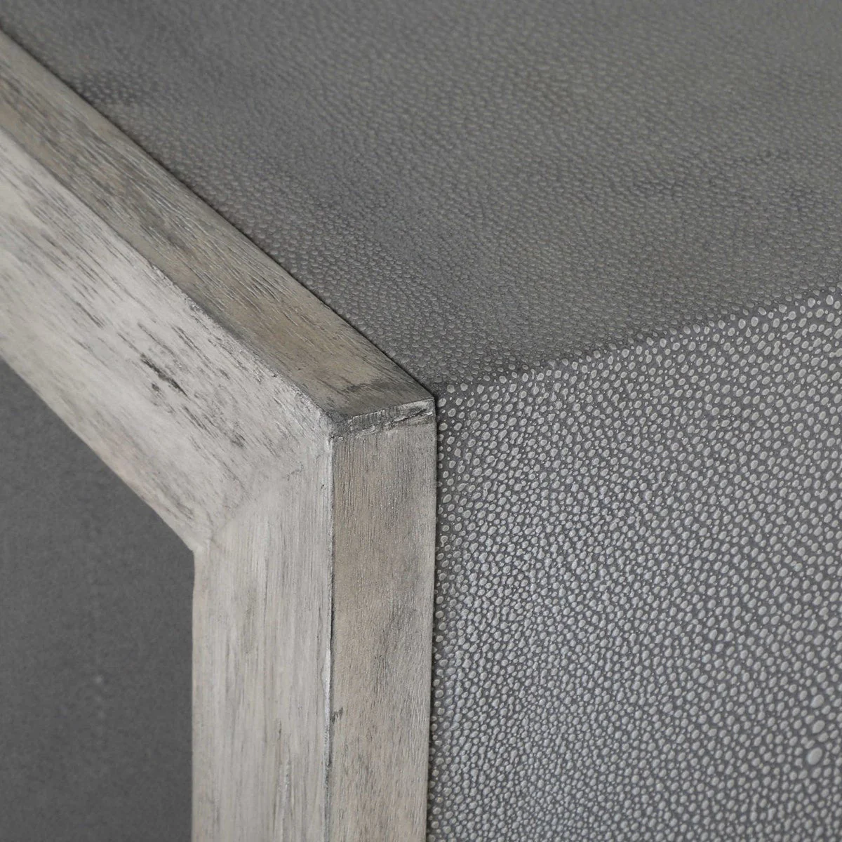 Uttermost Aerina Gray Distressed Wood Rustic Modern End Table - Image 3