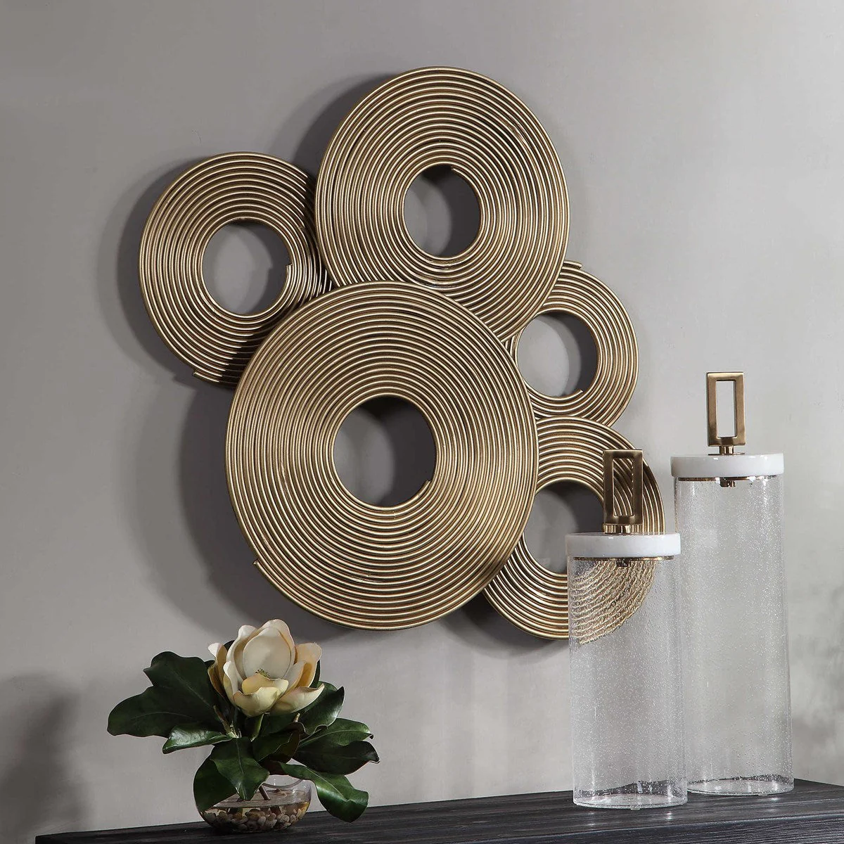 Uttermost Ahmet Soft Gold Iron Rings Metal Wall Decor - Image 3