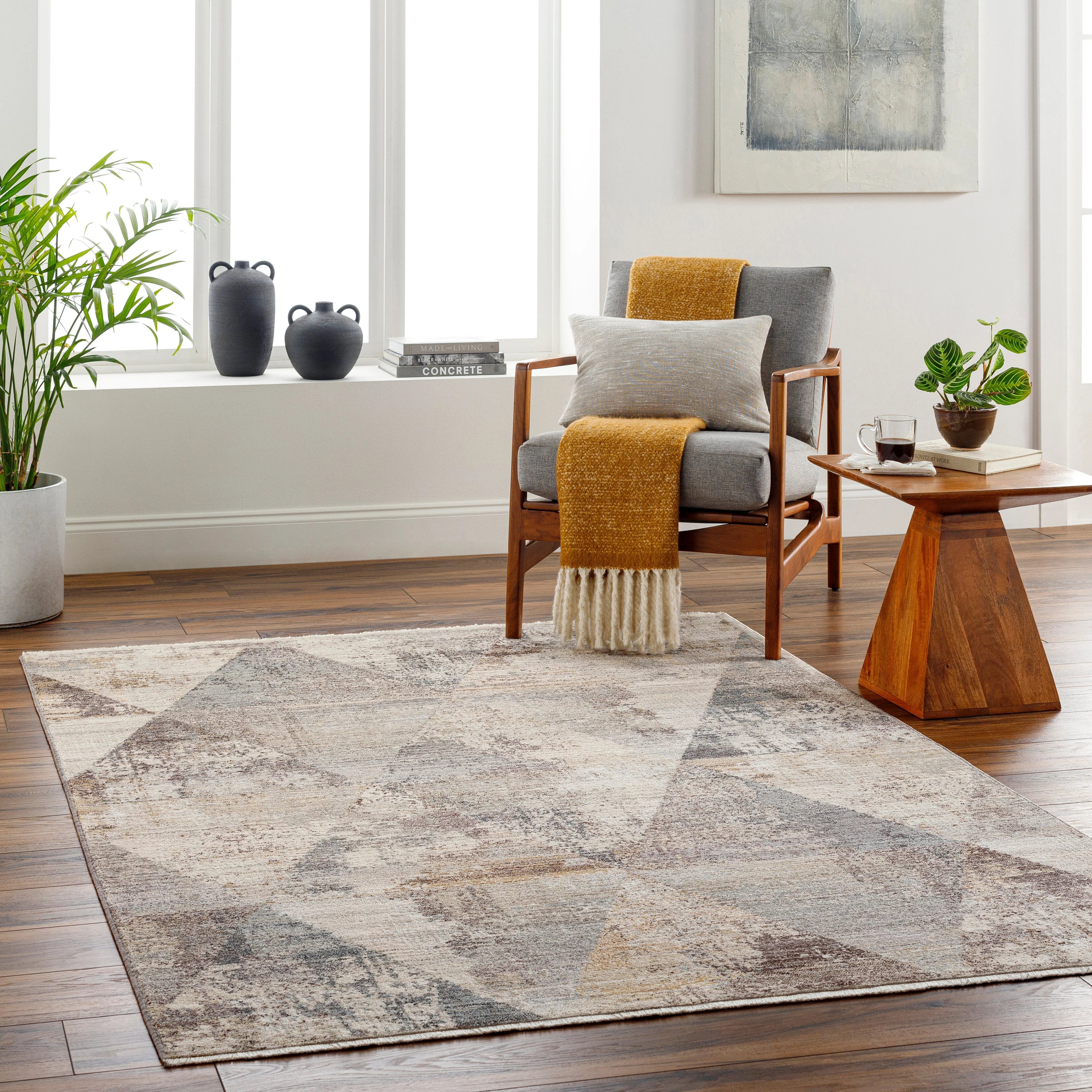 Surya Rugs Aida Collection Beige, Tan, Gray & Ivory Area Rug AAD-2308 - Image 2