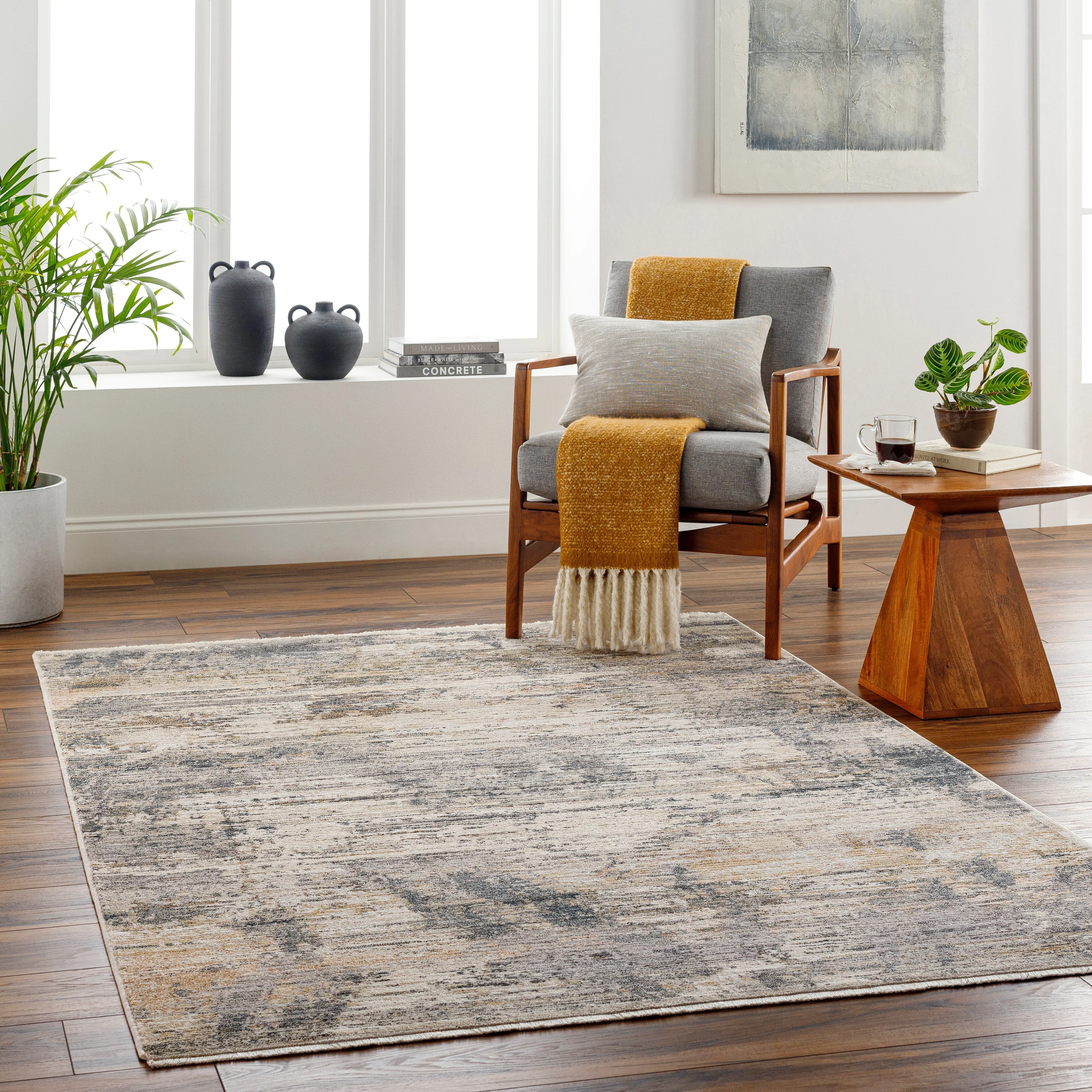 Surya Rugs Aida Collection Beige, Ivory, Gray, Charcoal & Tan Area Rug AAD-2309 - Image 2