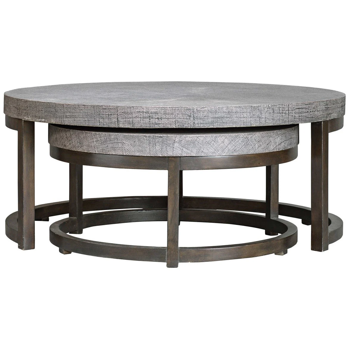 Uttermost Aiyara Set of 2 Modern Round Nesting Coffee Tables - Image 5