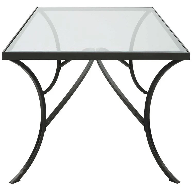 Uttermost Alayna Glass Top With Black Metal Base Coffee Table - Image 4