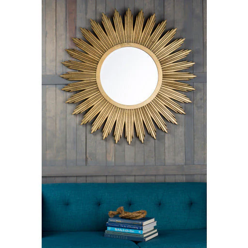 Surya Wall Decor & Mirrors Altair Modern Wall Mirror Gold Finish MRR-1006 - Image 3