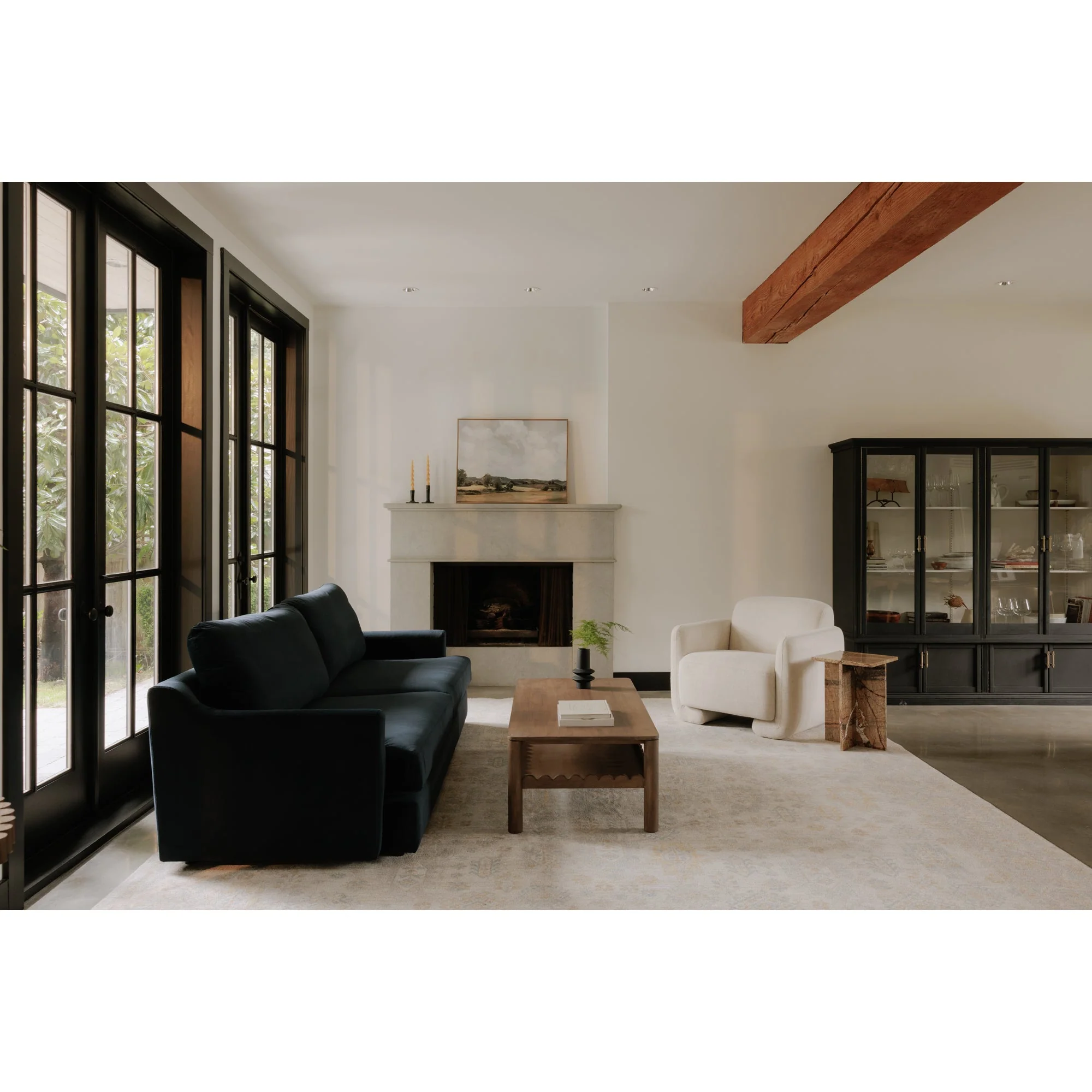 Moe's Home Collection Alvin Nightfall Blue Sofa - Image 8