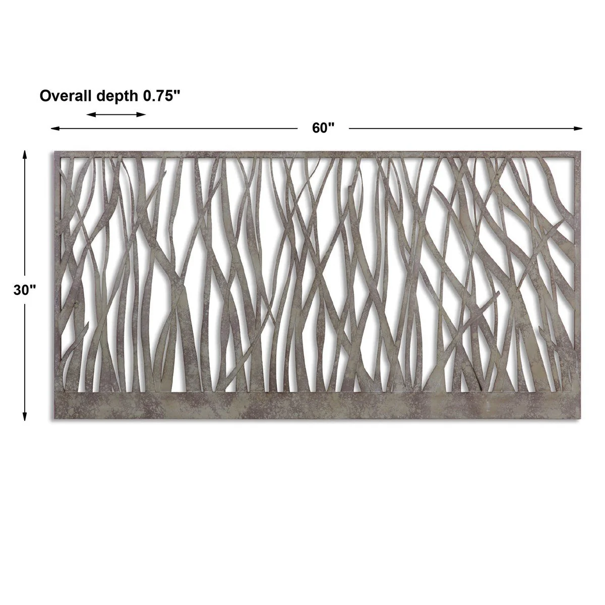 Uttermost Amadahy Rust Olive with Aged Gray Metal Wall Decor - Image 3