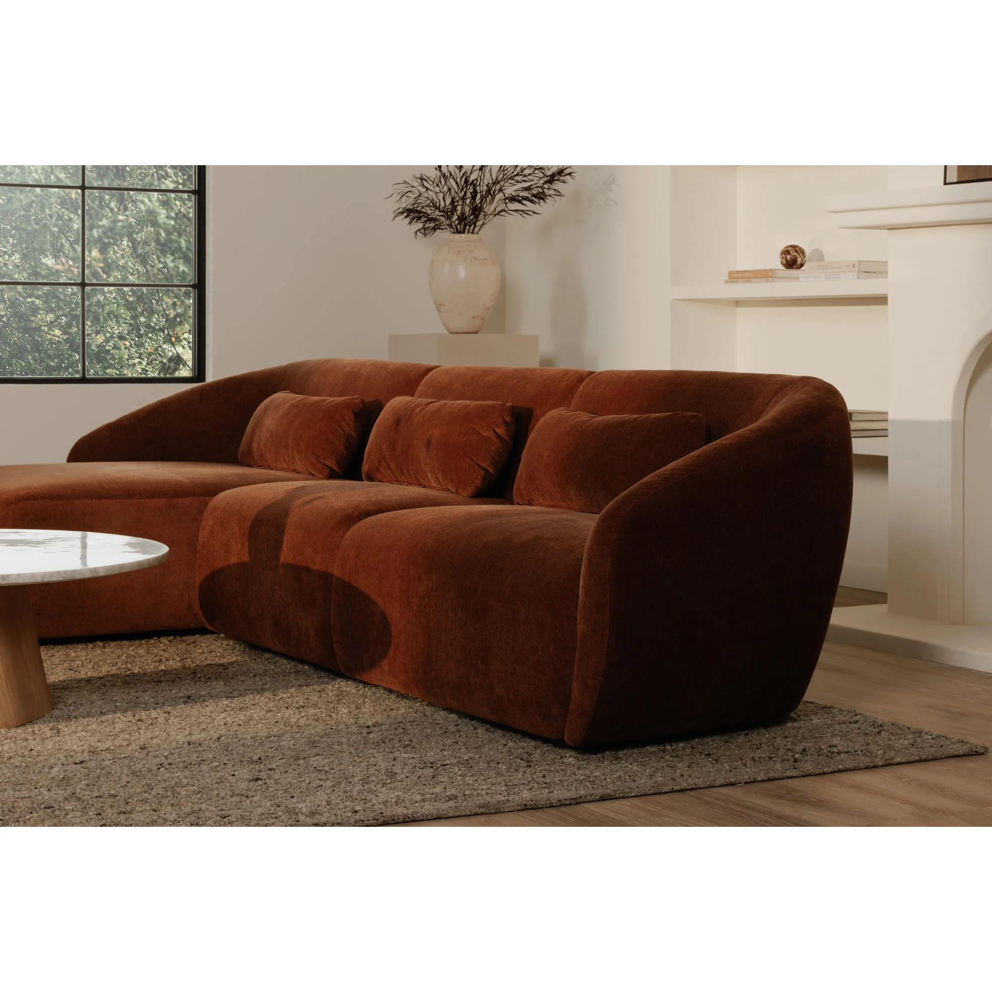 Moe's Home Collection Amelia Chestnut Left Arm Facing Chair - Image 7