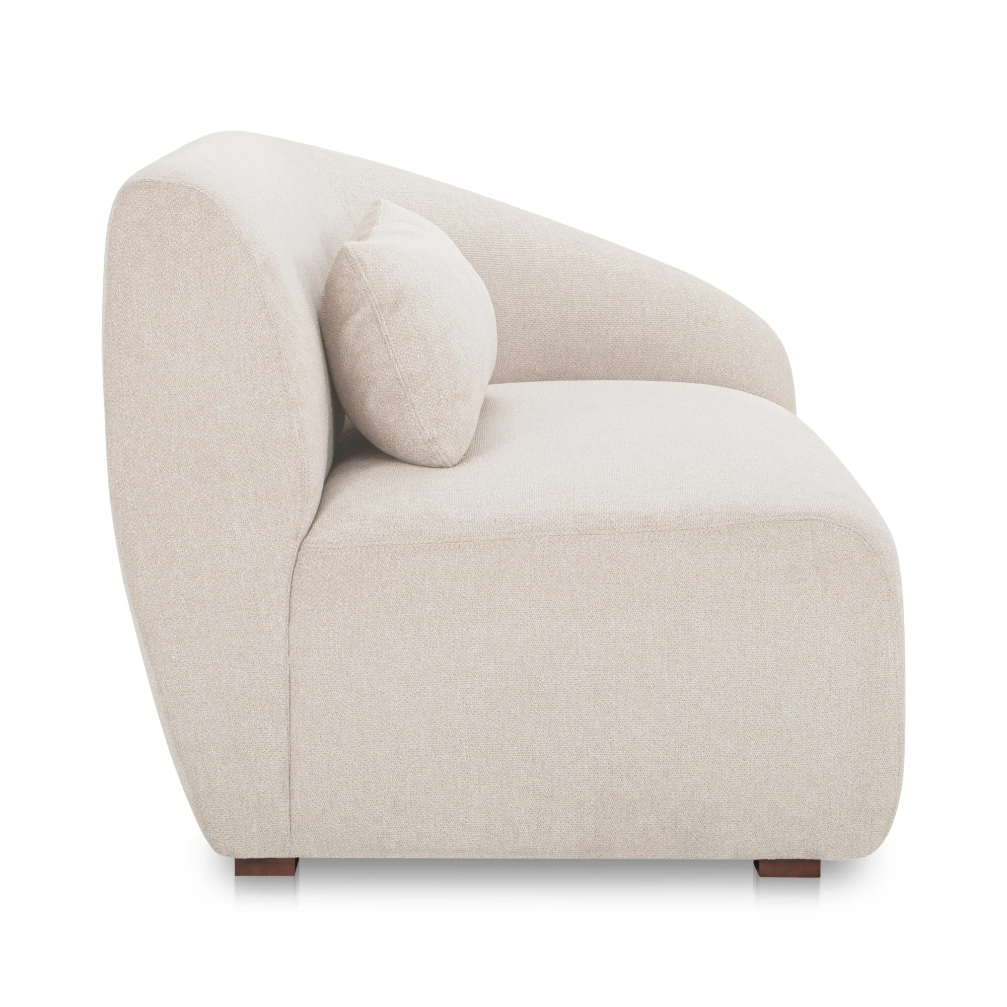 Moe's Home Collection Amelia Warm White Right Arm Facing Chair - Image 3