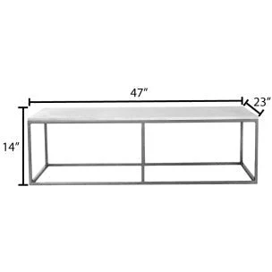 Surya Anastasia Modern White Marble Top With Gold Metal Base Coffee Table SIS-001 - Image 4