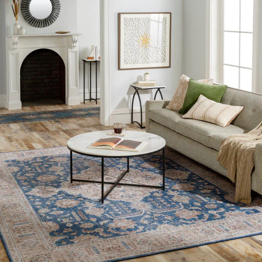Surya Anastasia Modern White Marble Top With Black Metal Base Round Coffee Table  SIS-002 - Image 7