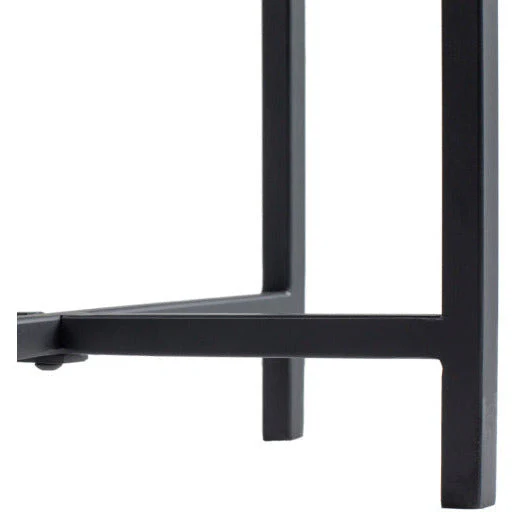 Surya Anaya Modern White Marble With Black Metal Base Console Table ANA-003 - Image 6