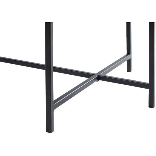 Surya Anaya Modern White Marble Top With Black Metal Base Coffee Table ANA-004 - Image 4