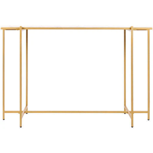 Surya Anaya White Marble Top With Gold Metal Base Console Table ANA-006 - Image 3