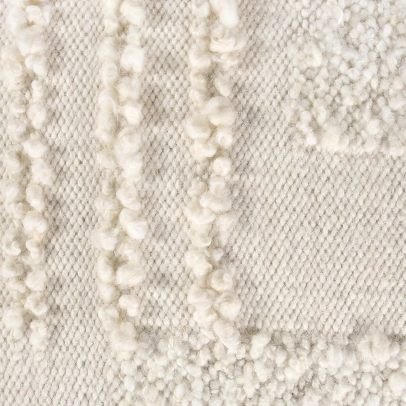 Anaya Home Cream Boucle Patchwork Handwoven Pillow 14x40 With Down Insert ~ DREAMY BEDDING SALE ~ Limited Quantity - Image 3