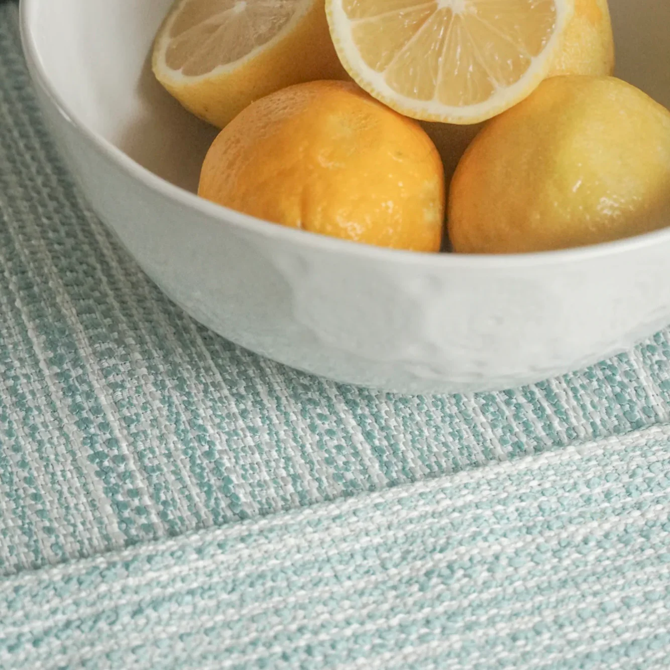 Anaya Home Bay View Aqua Indoor Outdoor Table Runner - Image 6