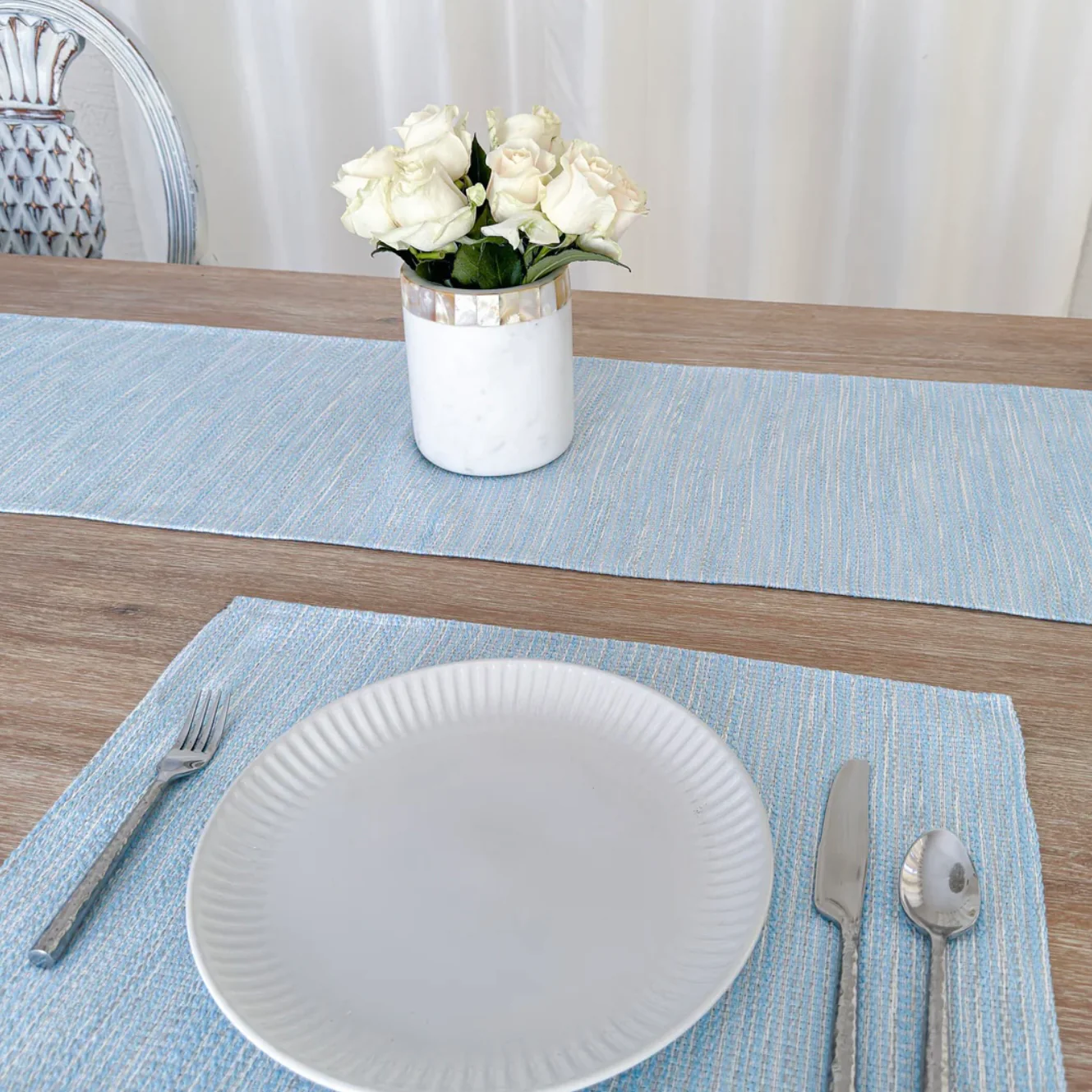 Anaya Home Bay View Blue Indoor Outdoor Placemat - Image 6