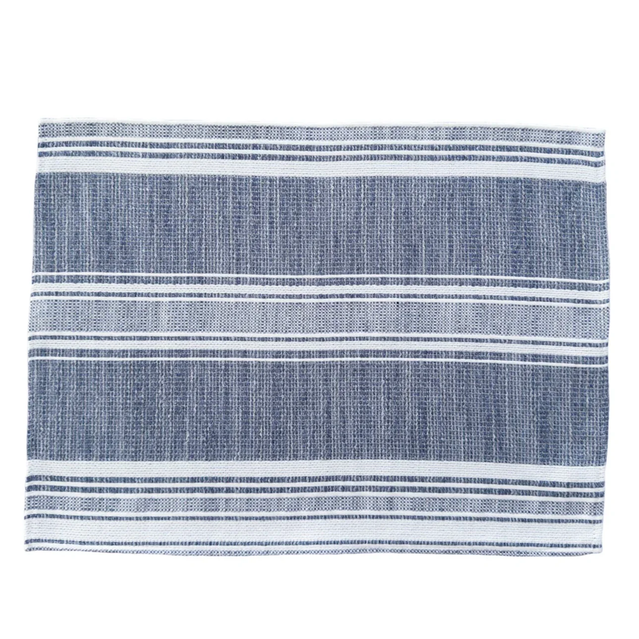 Anaya Home Beach Club Stripe Indigo Indoor Outdoor Placemat - Image 2