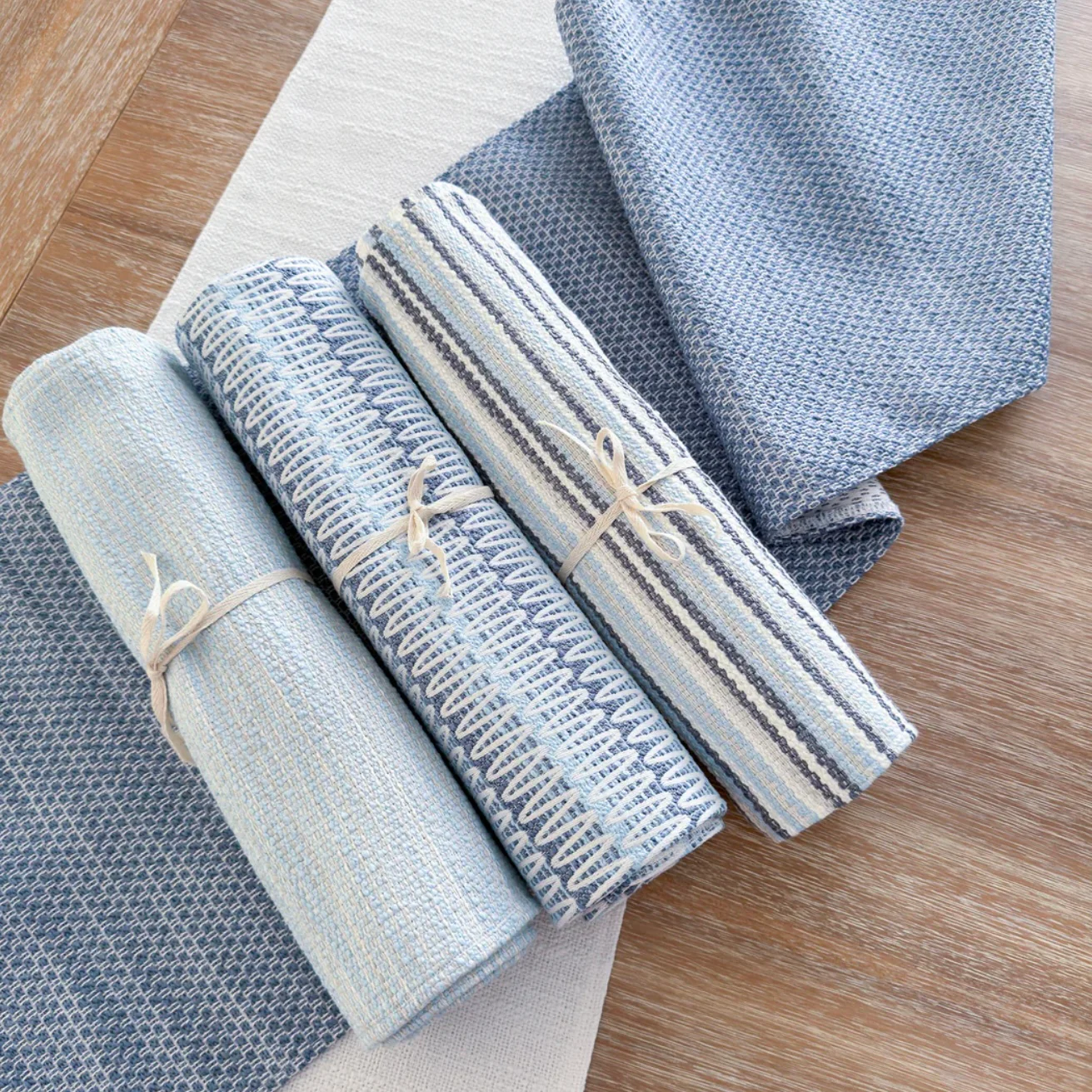 Anaya Home Blue Yacht Stripe Indoor Outdoor Table Runner - Image 6