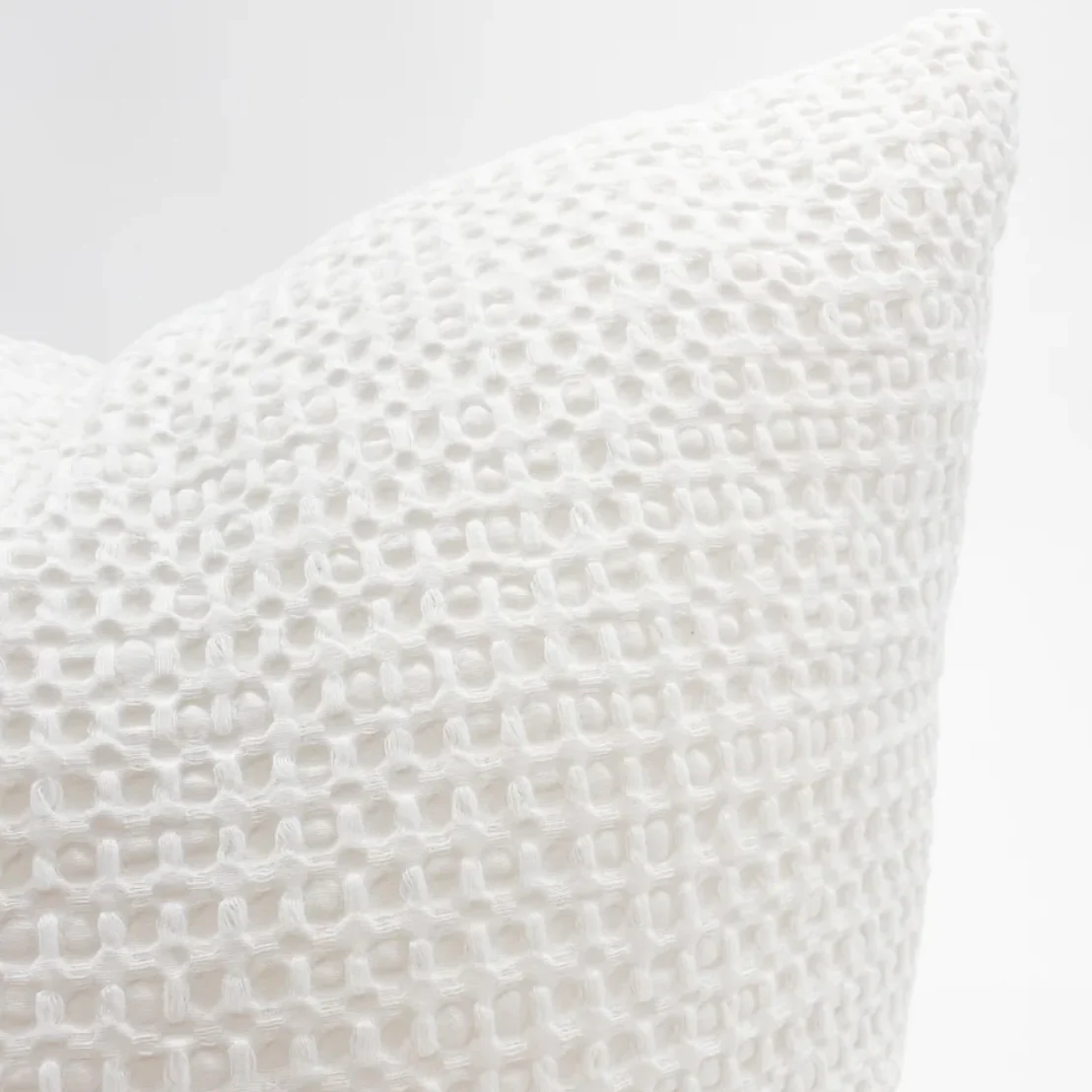 Anaya Home Cool Cotton White Waffle Weave Euro Pillow 26x26 With Down Insert ~DREAMY BEDDING SALE~ Limited Quantity - Image 3
