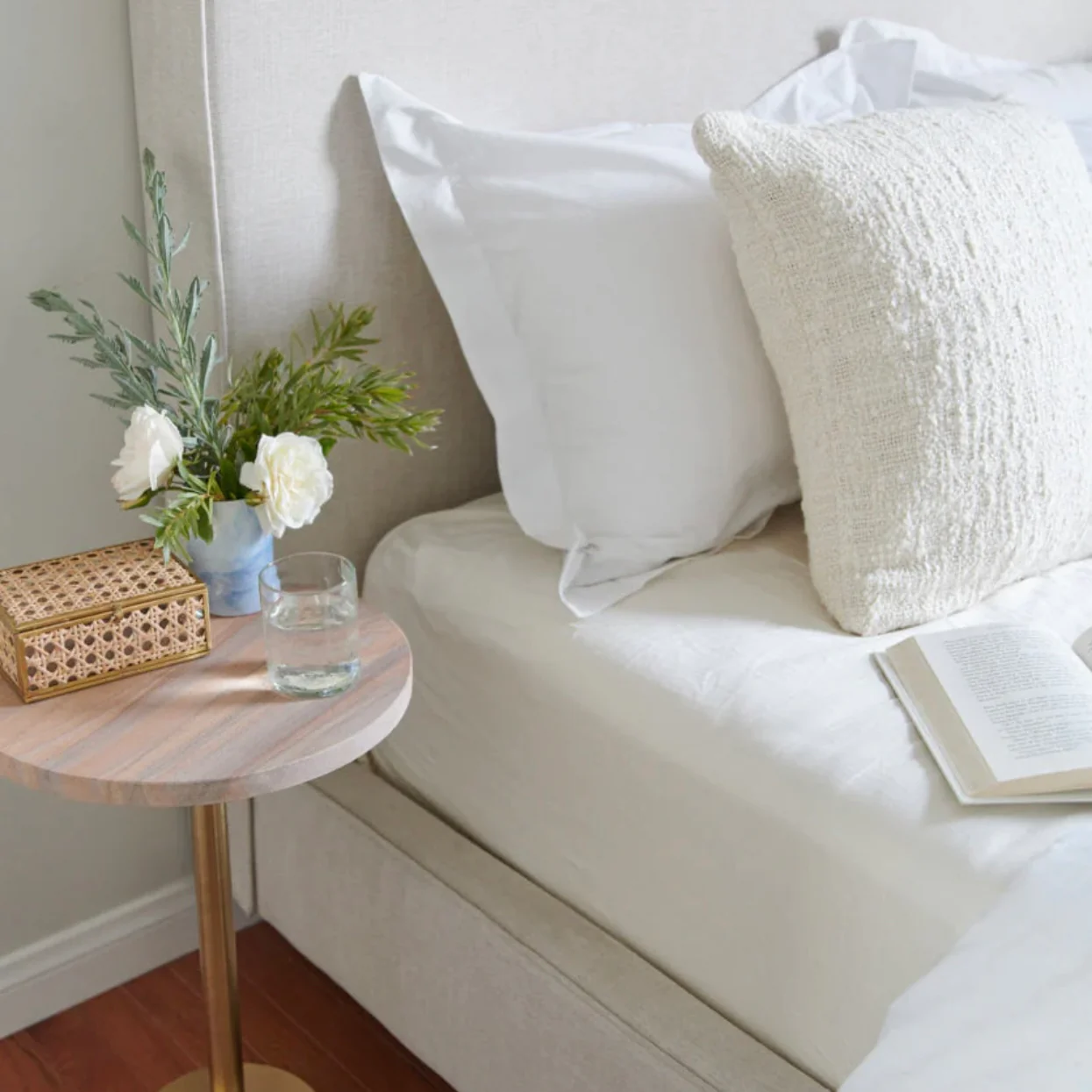 Anaya Home Cozy Cotton White Boucle Euro Pillow 26x26 With Down Insert ~ DREAMY BEDDING SALE ~ Limited Quantity - Image 6