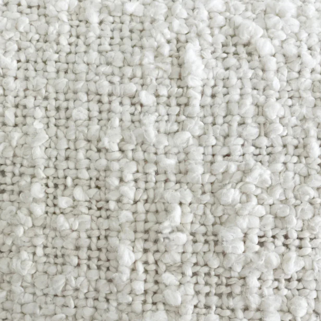 Anaya Home Cozy Cotton White Boucle Lumbar Pillow 14x20 With Down Insert - Image 4