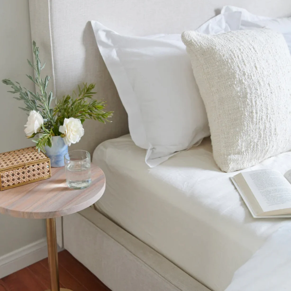 Anaya Home Cozy Cotton White Boucle Pillow 20x20 With Down Insert ~ DREAMY BEDDING SALE ~ Limited Quantity - Image 6