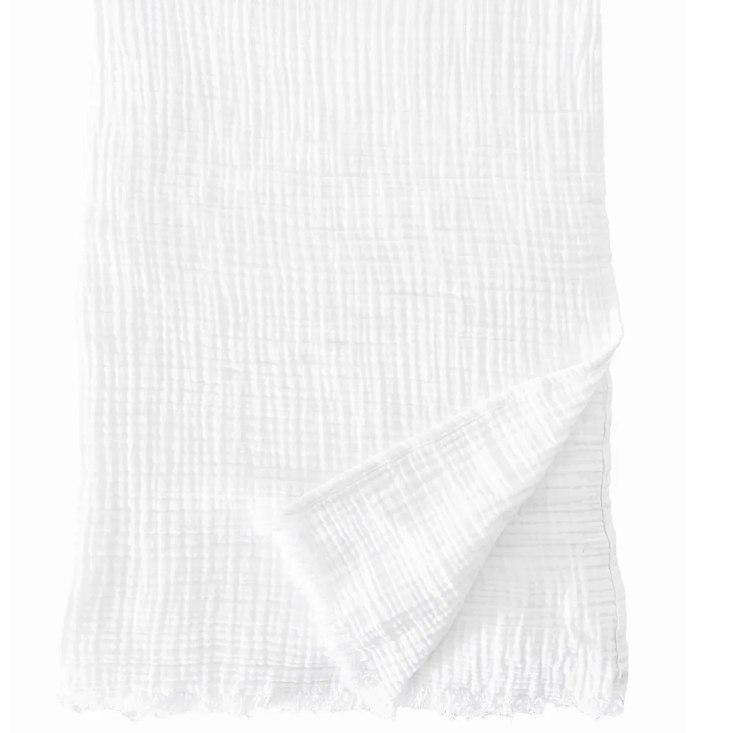 Anaya Home Crinkled Turkish Cotton Cuddle Throw Blanket ~ White ~ DREAMY BEDDING SALE ~ Limited Quantity