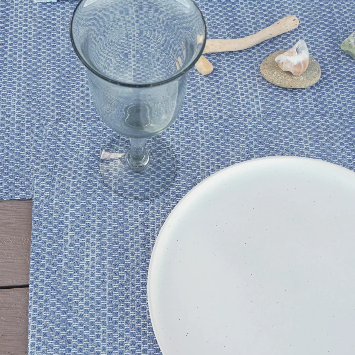 Anaya Home Deep Sea Blue Indoor Outdoor Placemat - Image 5
