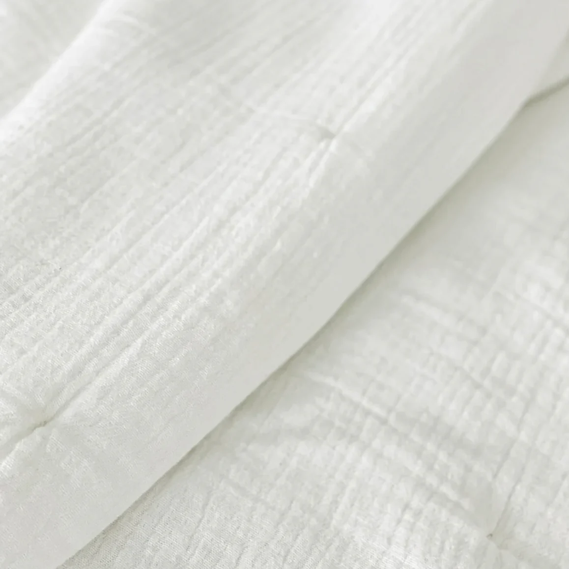 Anaya Home Easy Cotton White Gauze Quilt and Pillow Sham Set Available in Queen and King Sizes ~ DREAMY BEDDING SALE ~ Limited Quantity - Image 3