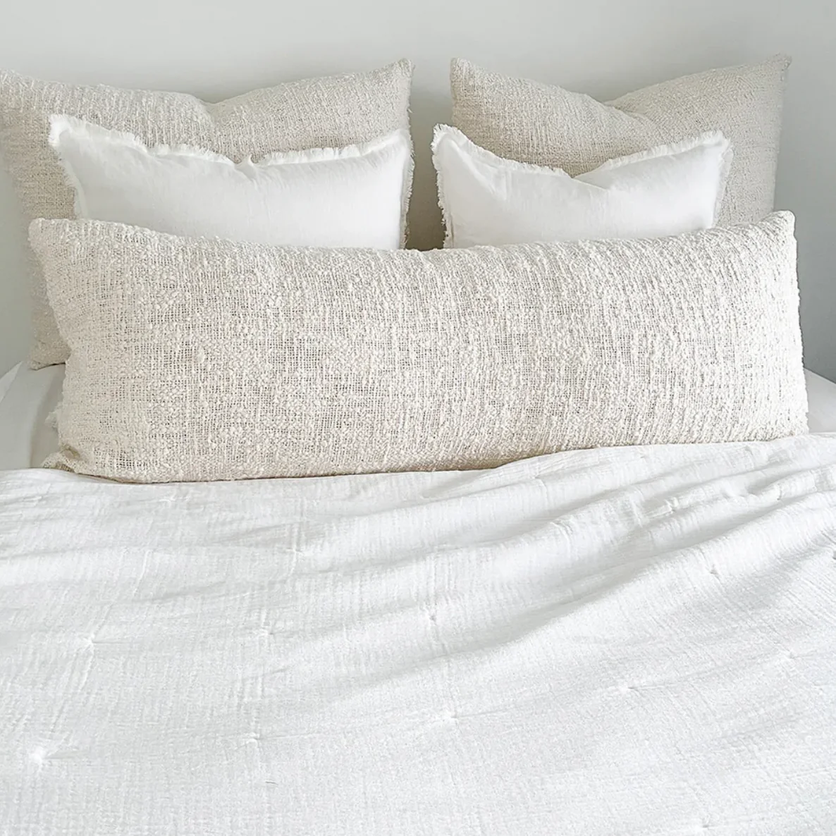 Anaya Home Easy Cotton White Gauze Quilt and Pillow Sham Set Available in Queen and King Sizes ~ DREAMY BEDDING SALE ~ Limited Quantity - Image 6