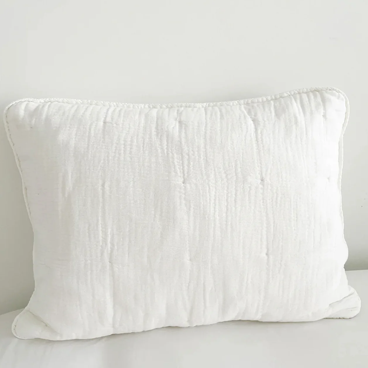 Anaya Home Easy Cotton White Gauze Quilt and Pillow Sham Set Available in Queen and King Sizes ~ DREAMY BEDDING SALE ~ Limited Quantity - Image 8