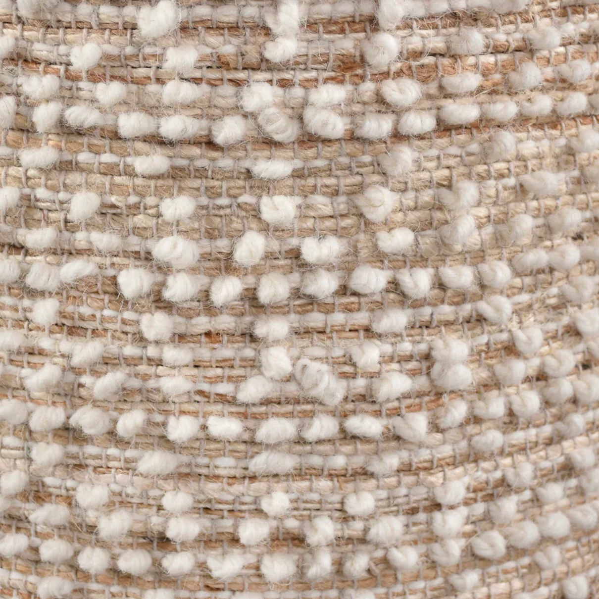 Anaya Home Natural Boucle Handwoven Round Pouf - Image 3