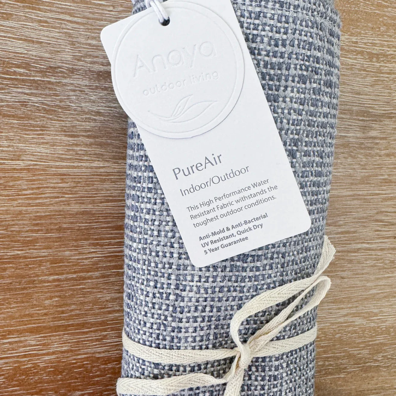 Anaya Home Seaside Smooth Indigo Indoor Outdoor Table Runner - Image 3