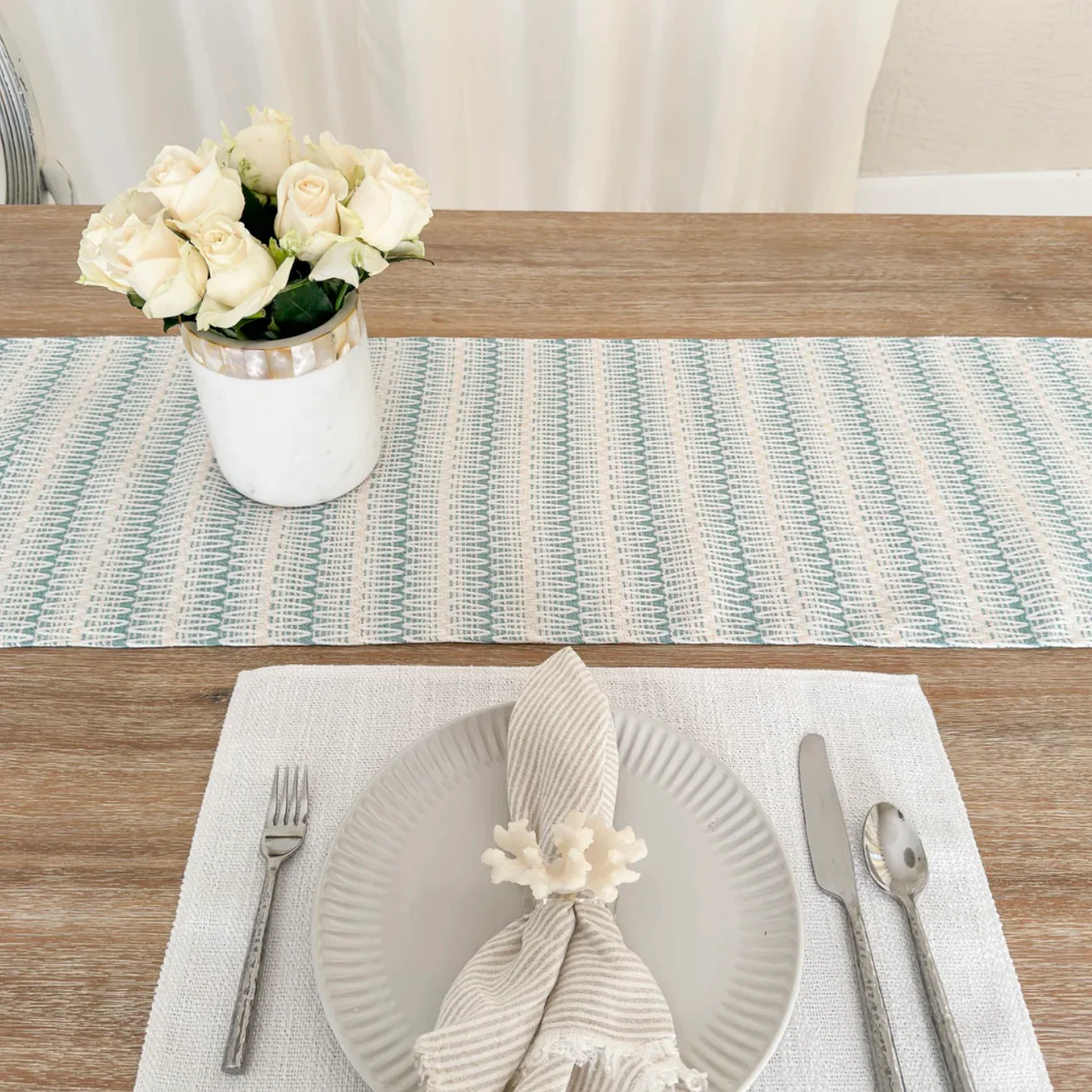 Anaya Home Seaside Smooth White Indoor Outdoor Placemat - Image 7