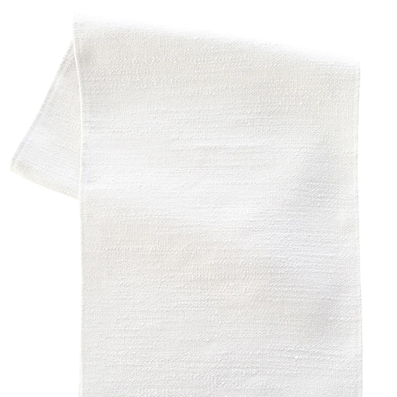 Anaya Home Seaside Smooth White Indoor Outdoor Table Runner - Image 2