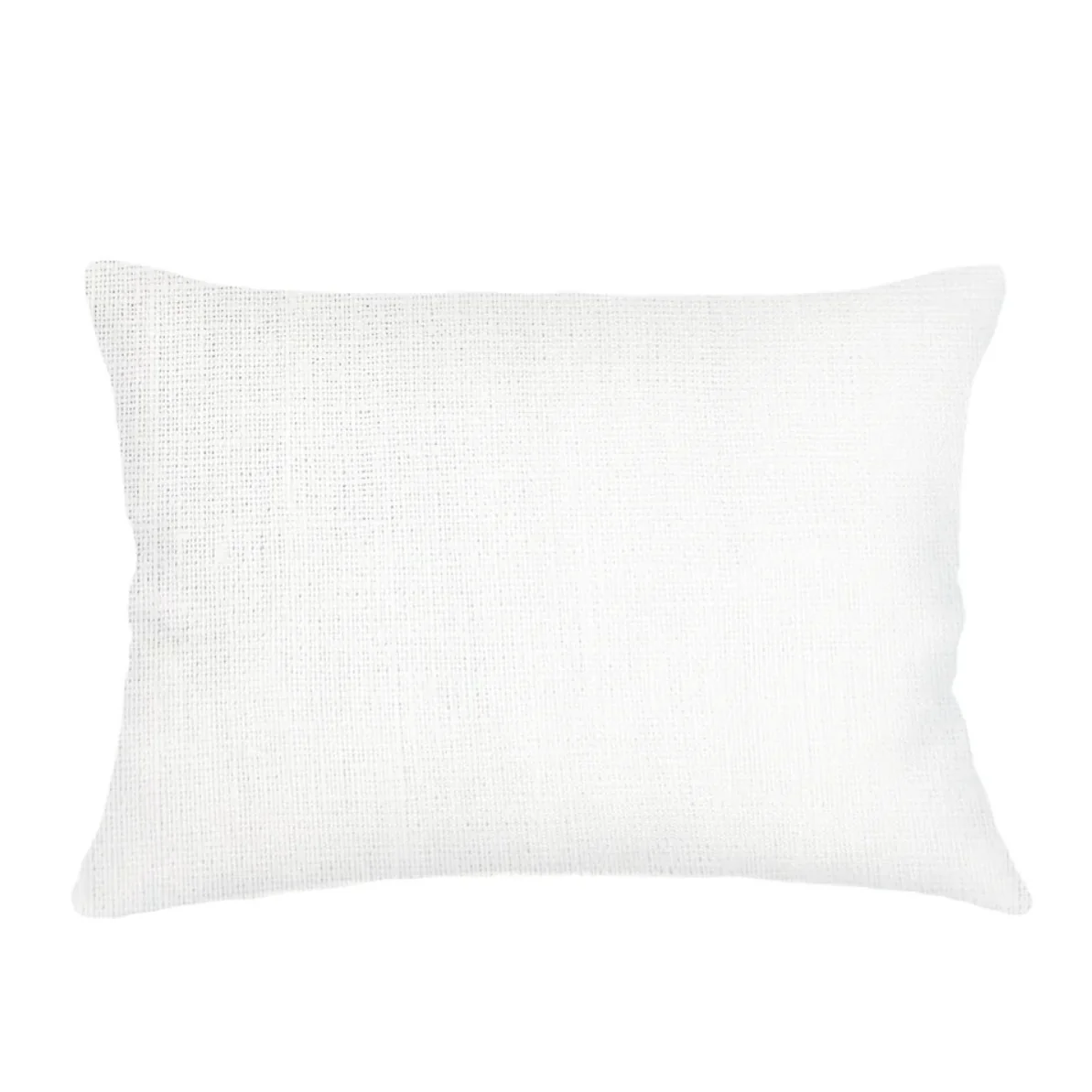 Anaya Home So Soft Linen Bright White Lumbar Pillow 14x20 With Down Insert