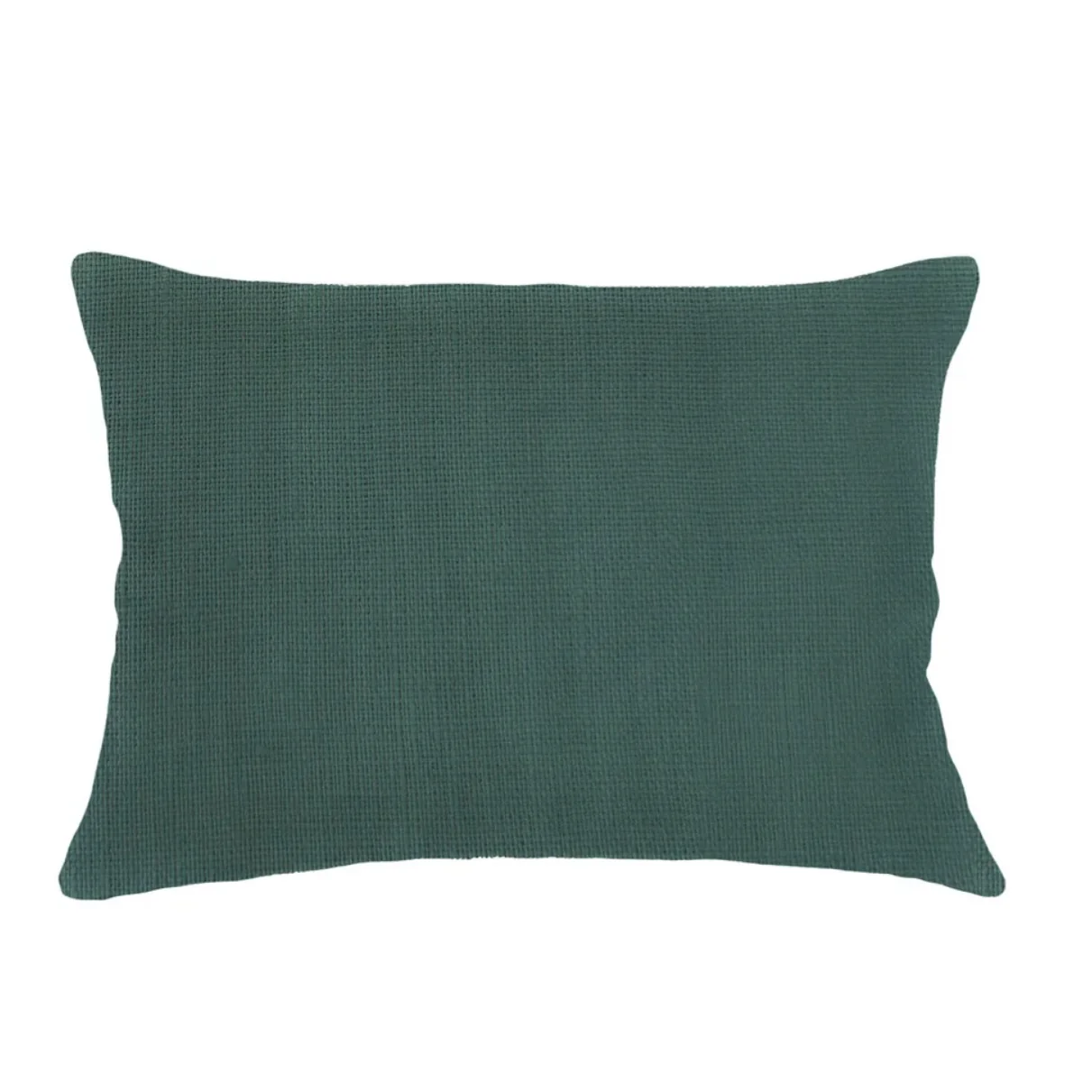 Anaya Home So Soft Linen Emerald Green Lumbar Pillow 14x20 With Down Insert