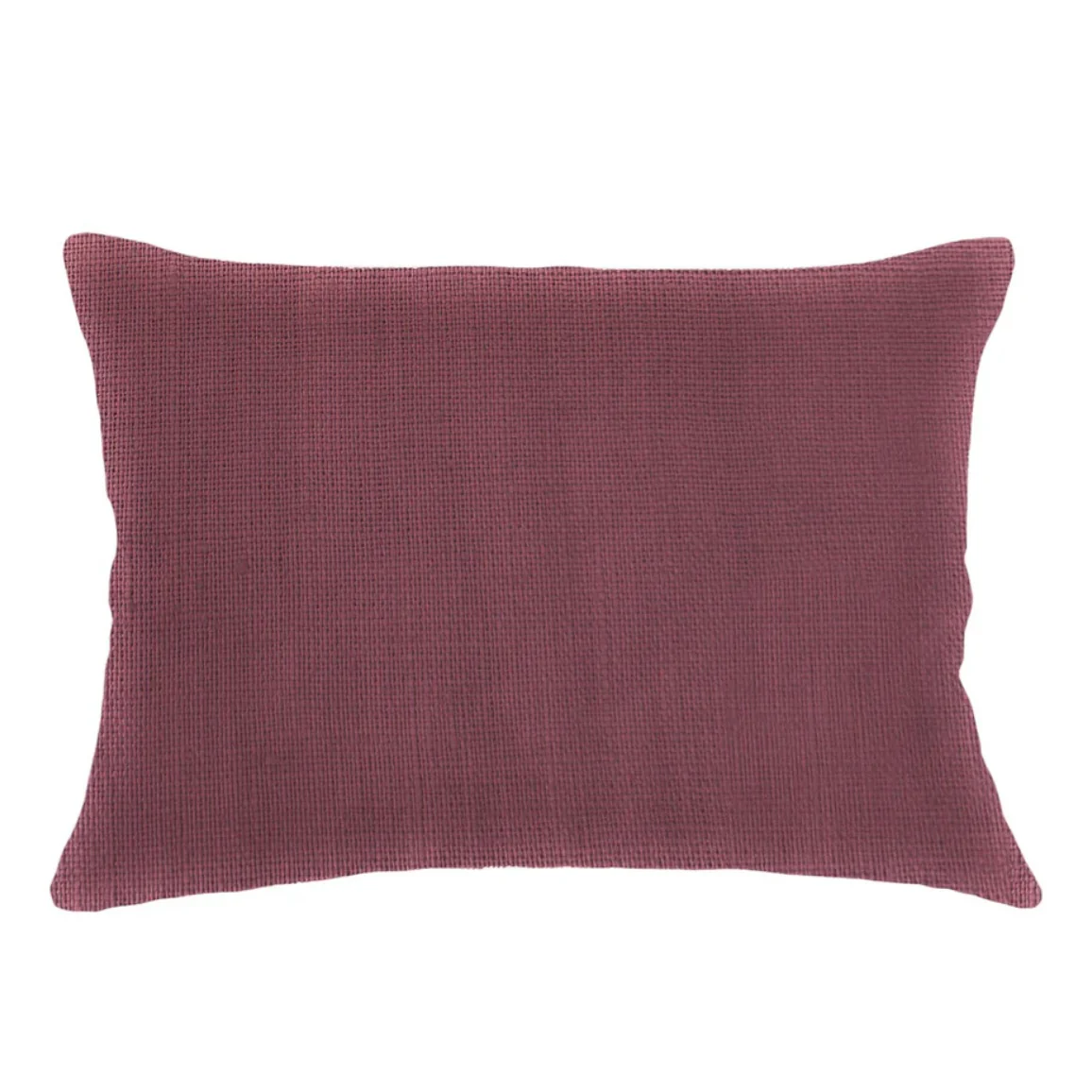 Anaya Home So Soft Linen Maroon Lumbar Pillow 14x20 With Down Insert