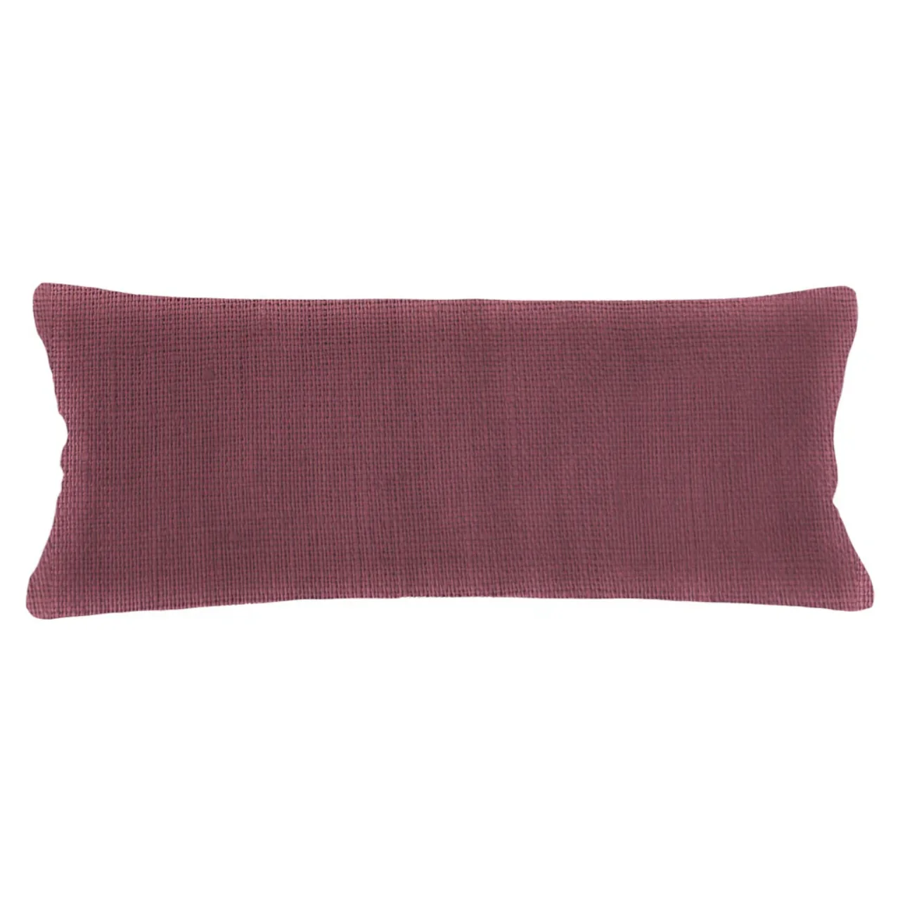 Anaya Home So Soft Linen Maroon Lumbar Pillow 14x40 With Down Insert