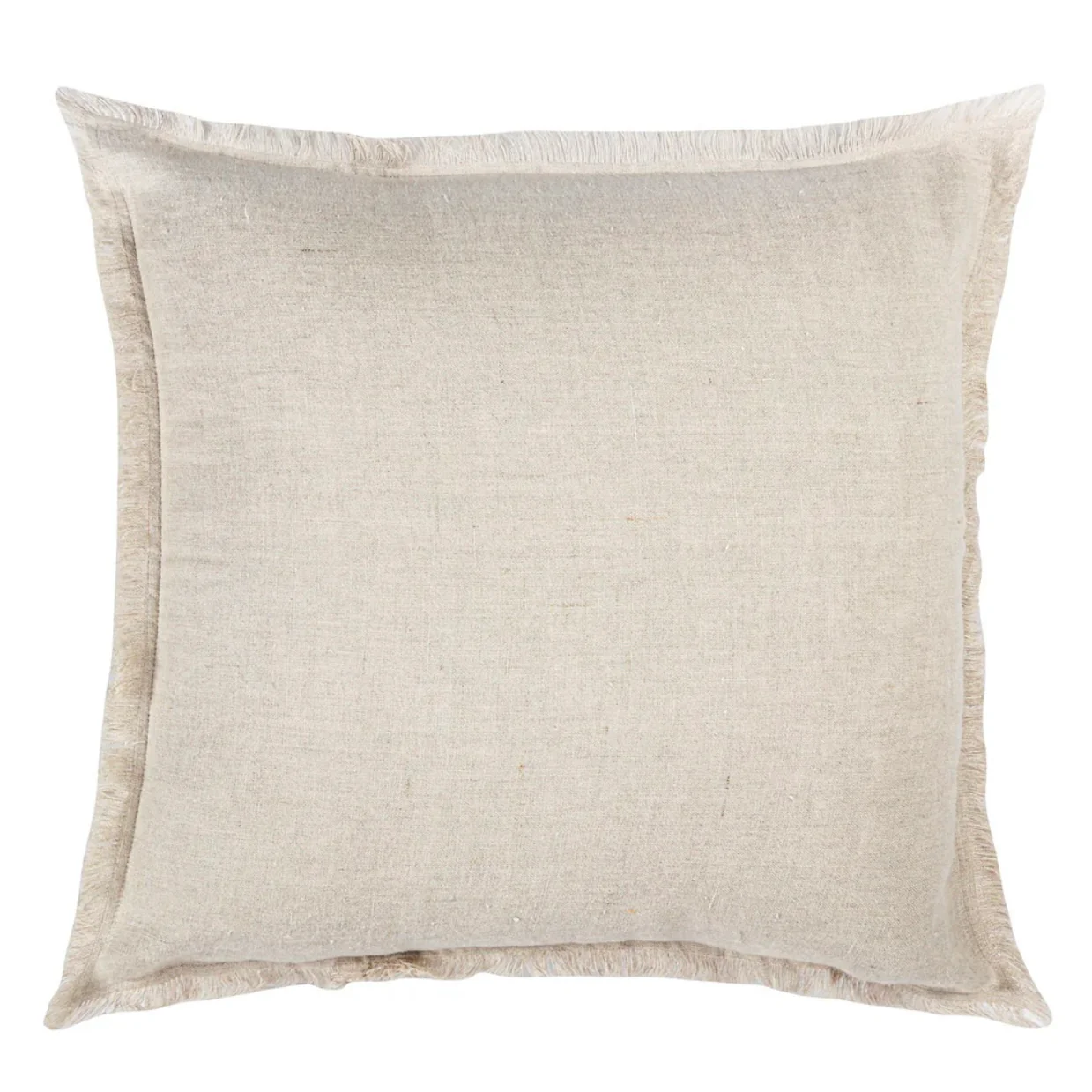 Anaya Home So Soft Linen Natural Beige Fringe Pillow 26 x 26 With Down Insert ~DREAMY BEDDING SALE ~ Limited Quantity - Image 3