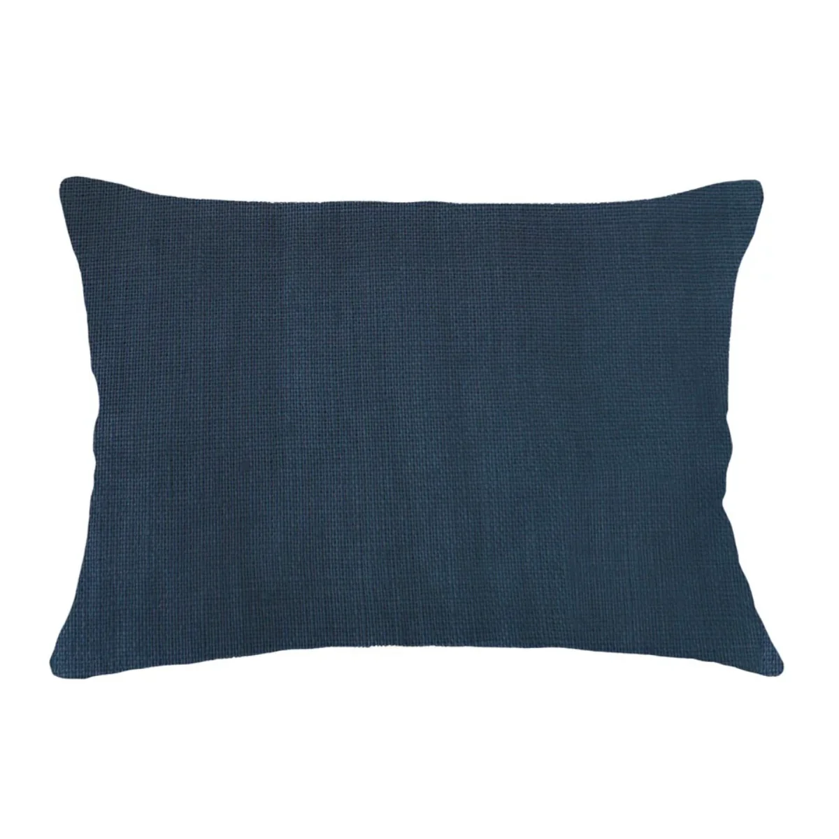 Anaya Home So Soft Linen Navy Lumbar Pillow 14x20 With Down Insert
