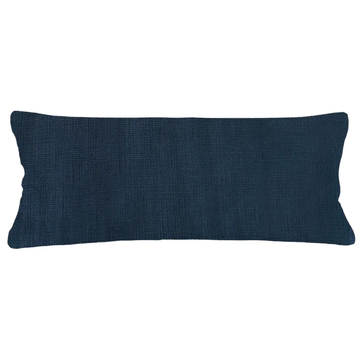 Anaya Home So Soft Linen Navy Lumbar Pillow 14x40 With Down Insert