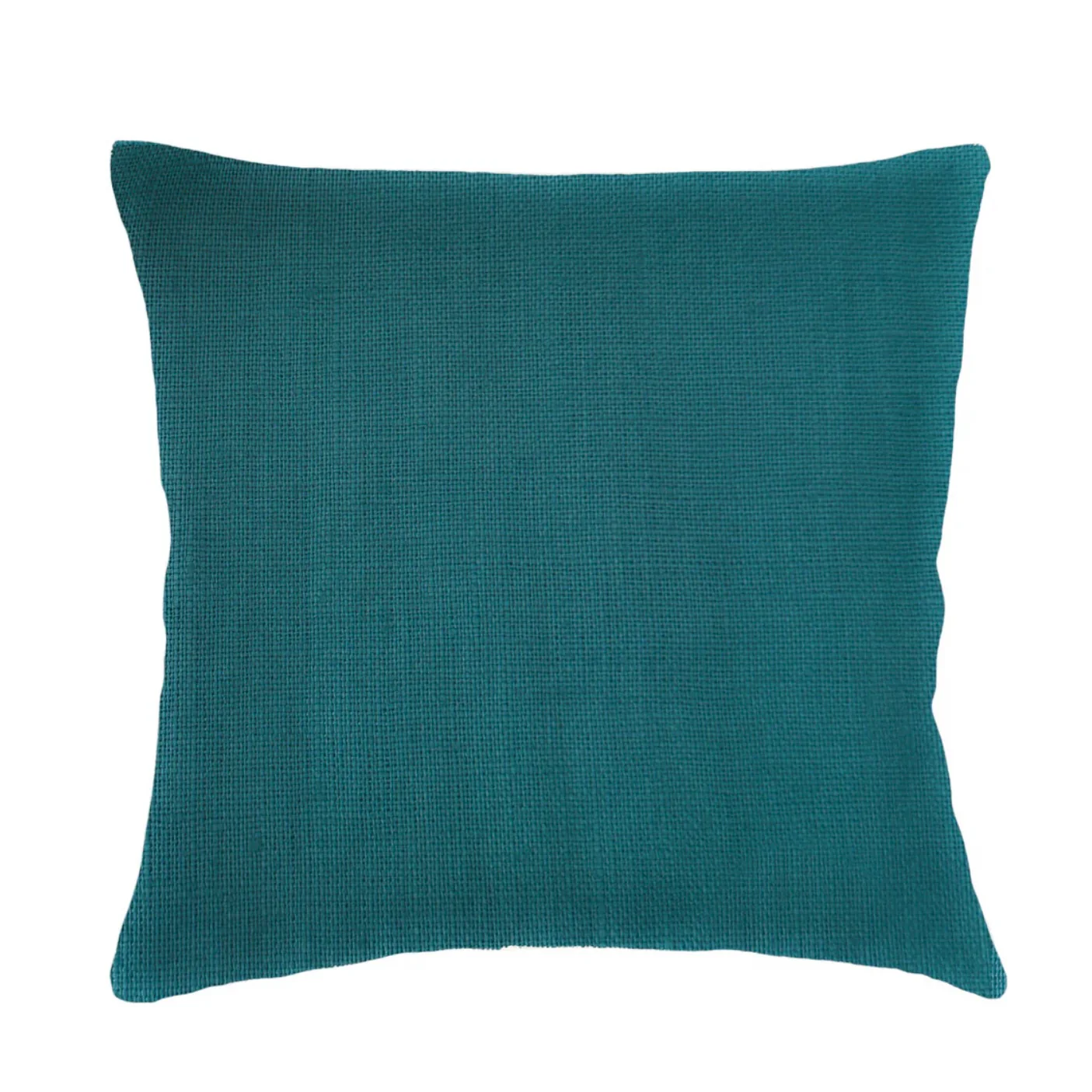 Anaya Home So Soft Linen Peacock Blue Pillow 20x20 With Down Insert