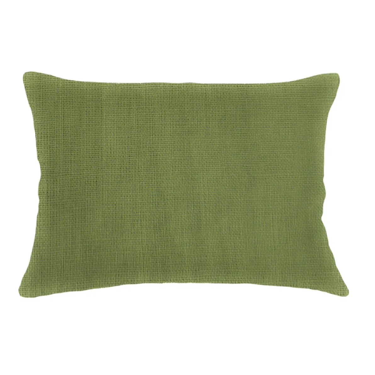 Anaya Home So Soft Linen Pure Green Lumbar Pillow 14x20 With Down Insert