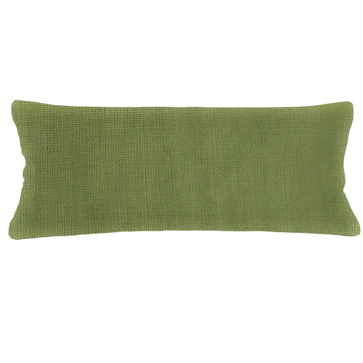 Anaya Home So Soft Linen Pure Green Lumbar Pillow 14x40 With Down Insert