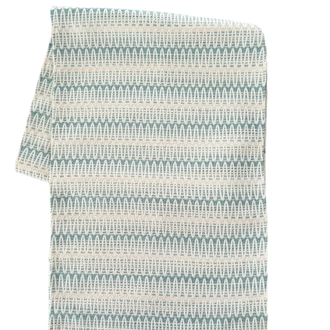 Anaya Home Summer Twist Aqua Indoor Outdoor Table Runner