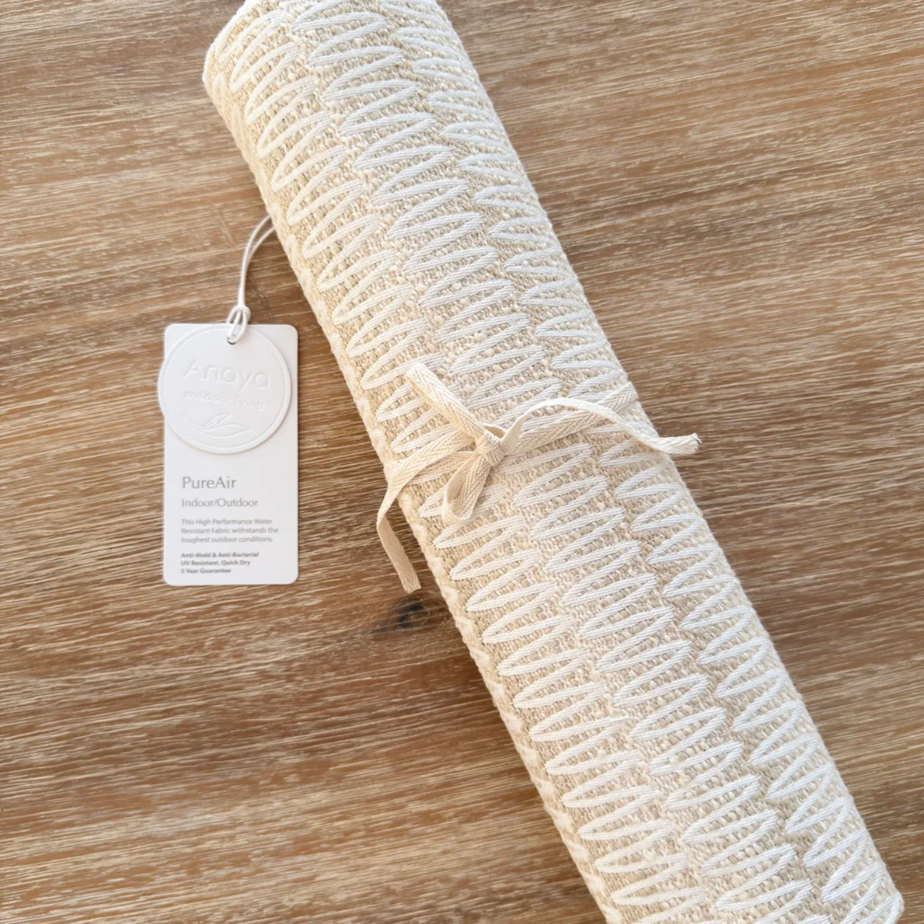 Anaya Home Summer Twist Beige Indoor Outdoor Table Runner - Image 10